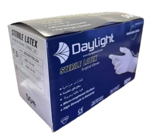 [07.TOP012] TG Surgical Glove, Latex, Powdered 7.5F